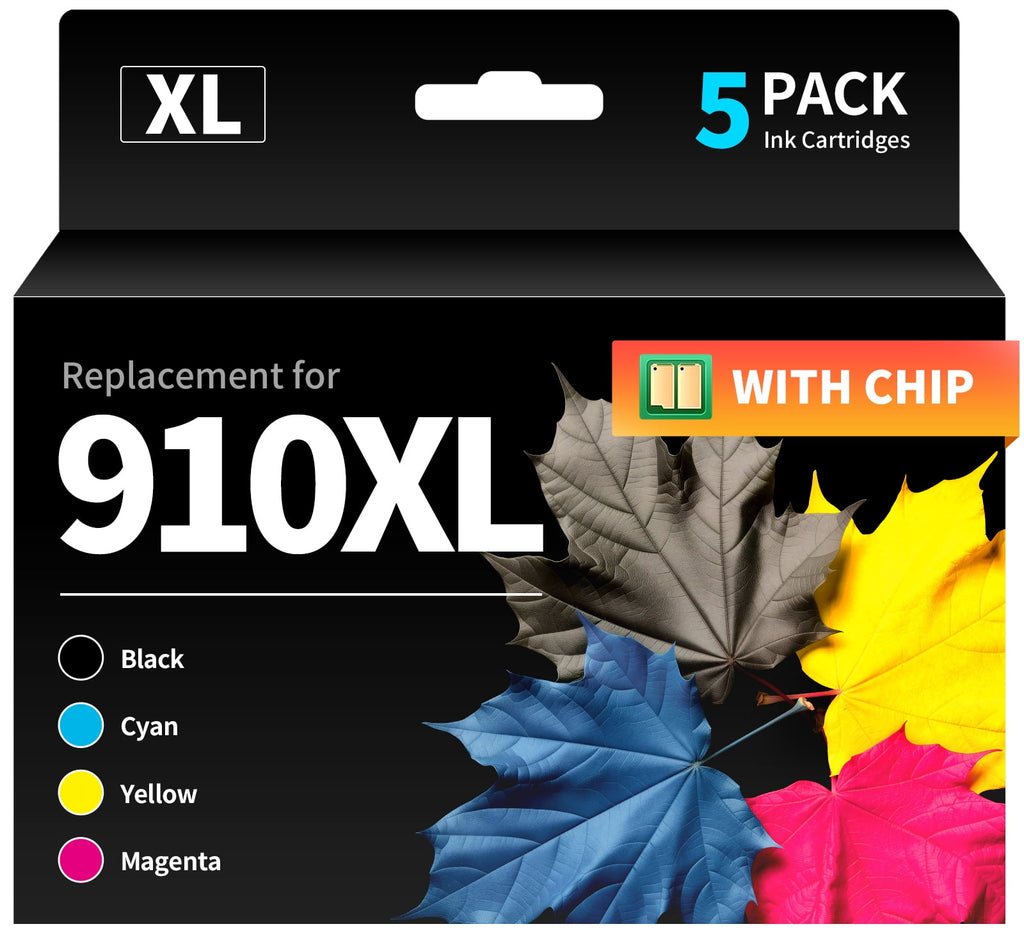 910 Ink for Compatible HP 910 Ink Cartridges Combo Pack Compatible for 910 910XL HP Ink（5 Pack）