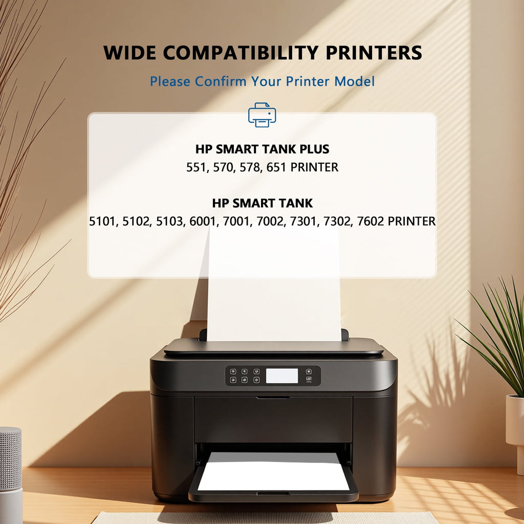 31 32XL Refill Ink Compatible for HP 31 32XL Ink Bottle for HP 31 Ink for HP Smart Tank 5101 5102 7301 7602 7001 6001 Plus 651 551 455 457 450 (5 Pack）