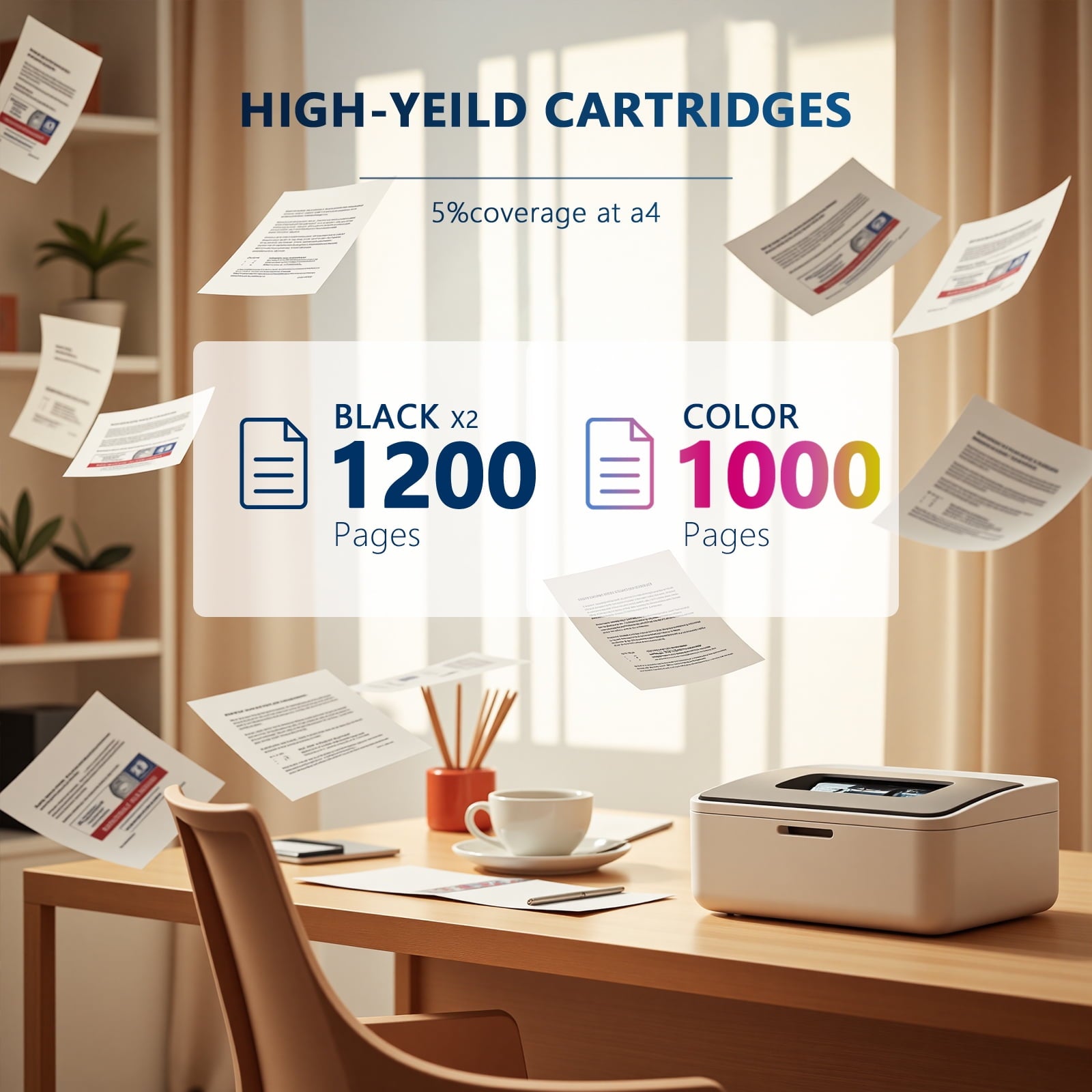 910 Ink for Compatible HP 910 Ink Cartridges Combo Pack Compatible for 910 910XL HP Ink（5 Pack）