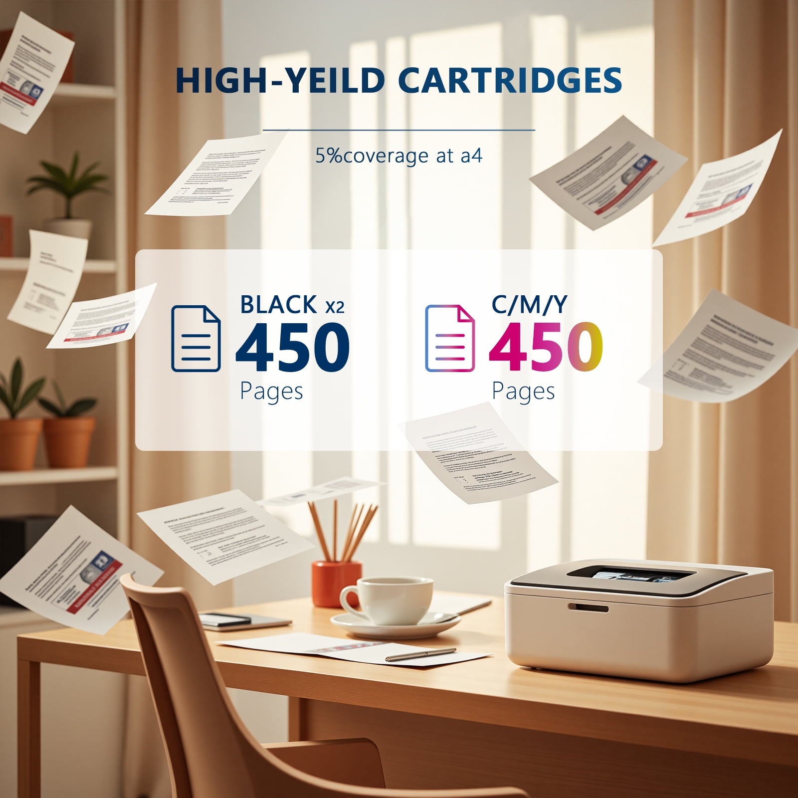 275XL Ink Cartridges Printer Ink for Canon Ink 275 and 276 for Canon 275 Ink for PIXMA TS3522 3722 (3-Pack 2-Black, Tri-Color)